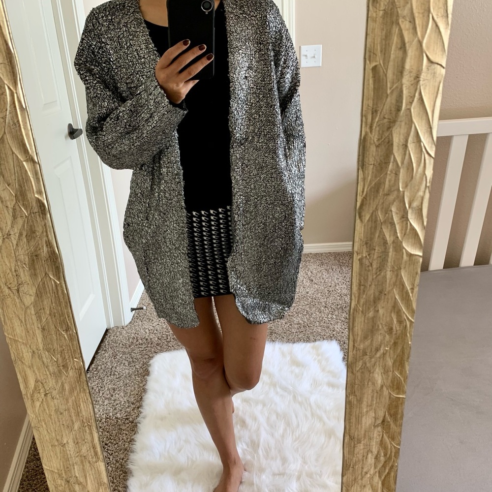 H&M metallic cardigan